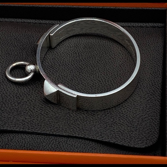 SOLD HERMES Sterling Silver Collier de Chien PM Bracelet - Picture 3 of 5